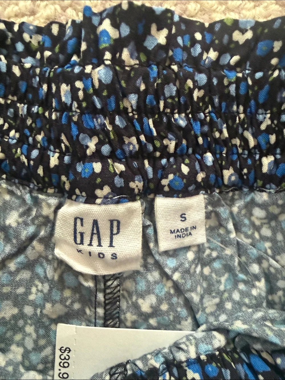 NWT GAP Kids Black and Blue Floral Skort